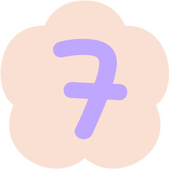 Ransom Number 7 Handdrawn Alphabet