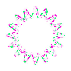 ステンドグラス風吹き出し　三角形模様　丸みのあるギザギザした形