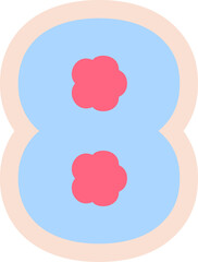 Ransom Number 8 Collage Handdrawn Alphabet