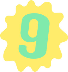 Ransom Number 9 Handdrawn Alphabet