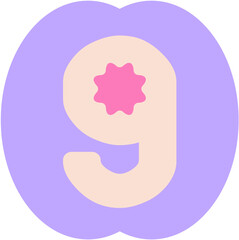 Ransom Number 9 Handdrawn Alphabet