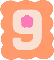 Ransom Number 9 Handdrawn Alphabet