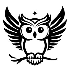 Fototapeta premium owl on white background
