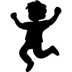 Kids Jumping Silhouette