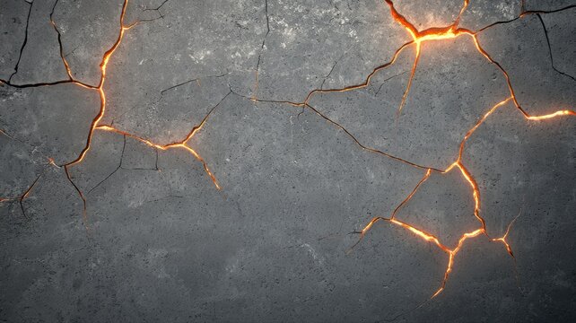 Cracked Earth with Molten Lava Effect, Volcanic Texture crack texture background volcanic magma lava