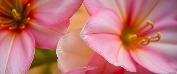 Fototapeta premium close up of pink flowers with a blurry background