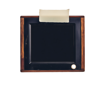 Vintage Projector Slide Frame: A classic, dark-screened projector slide frame, featuring wooden trim and a retro aesthetic, perfectly captures the nostalgic charm of vintage photography.