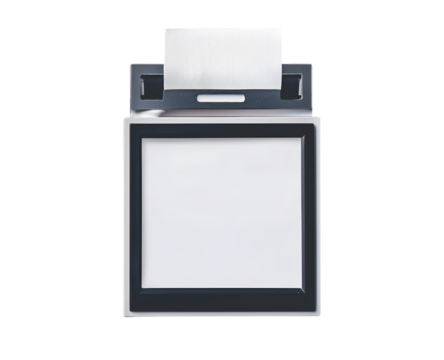 Modern Flatbed Scanner: An overhead shot showcases a flatbed scanner, with a document emerging, symbolizing the process of digitization and preservation of information.