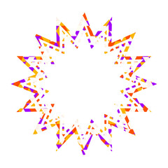 吹き出し ステンドグラス風 三角模様_点線付き_4色 (9)