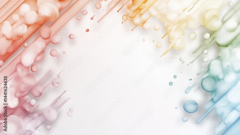 Poster abstract colorful background with lines and bubbles abstract background colorful lines bubbles white