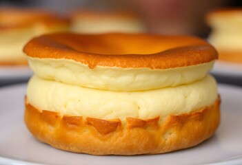 close up of a pastry on a plate