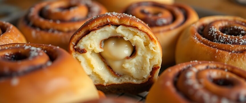 close up of a pastry with icing