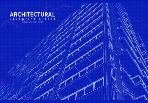 Architectural Blueprint Image Effect