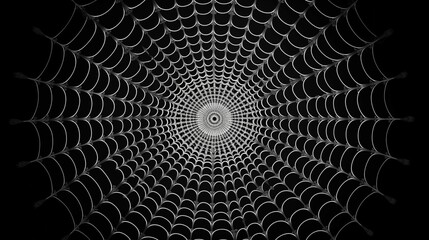 Halloween & Spooky: Spider-web Mandala, an intricate, symmetrical web pattern