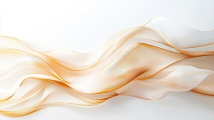 Abstract flowing sheer fabric in white and gold fabric sheer flowing gold white abstract textile art