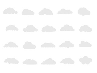 Flat Cloud Cartoon Illustration Element 