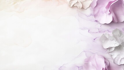 Fototapeta premium Elegant Floral Background with Pastel Colors and Ink Wash Texture floral background pastel ink wash