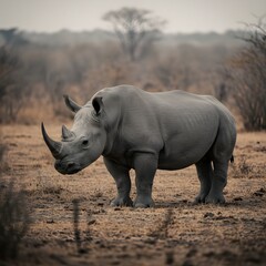 Fototapeta premium rhino in the wild