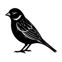 Obraz premium Sparrow Silhouette vector illustration
