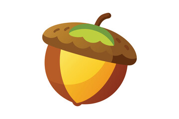 Fresh acorn vector illustration on a white background