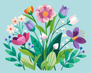 spring flowers are blooming