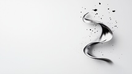 Abstract Swirl Ink Splash on White Background abstract swirl ink splash black white background fluid