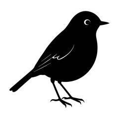 Robin Silhouette vector illustration
