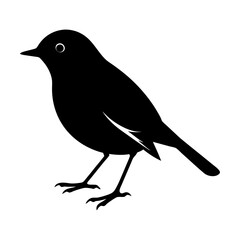 Robin Silhouette vector illustration