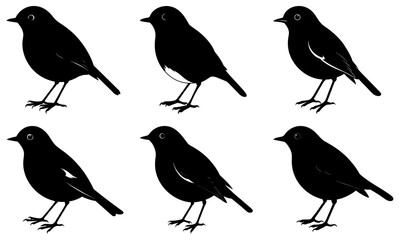 Robin Silhouette vector illustration