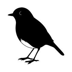 Robin Silhouette vector illustration