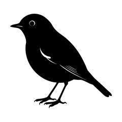 Robin Silhouette vector illustration