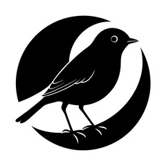 Robin Silhouette vector illustration