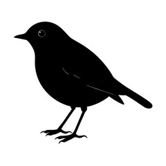 Robin Silhouette vector illustration