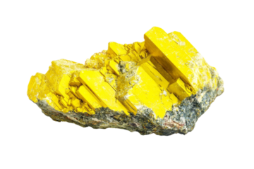 Radiant Yellow Mineral Specimen