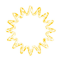 ステンドグラス風吹き出し　三角形模様　丸みのあるギザギザした形