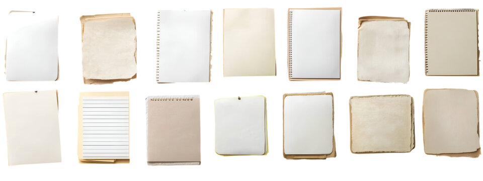 Blank Paper Textures Set: This collection showcases an array of textures and colors perfect for scrapbooking, cardmaking, and digital art.
