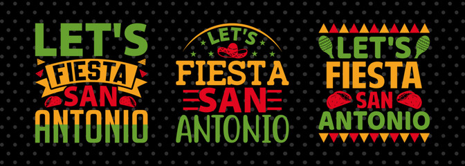 Lets Fiesta San Antonio SVG Cinco De Mayo Fiesta Squad Design Bundle Mexican Quote Design