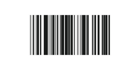 Barcode icon vector on white background. Simple barcode,  scanner icon, Vector barcode icon