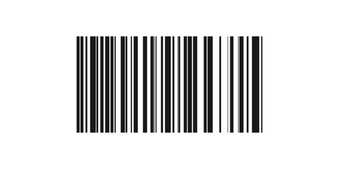 Barcode icon vector on white background. Simple barcode,  scanner icon, Vector barcode icon
