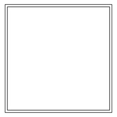 Black stripe on the perimeter of the sheet with rounded at the corners like screen. Modern background blank for cards, greetings, banner, envelope, picture, poster, photo, art. Black, white color. 