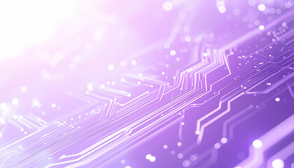 Obraz premium 光がきらめく紫の電子基板
