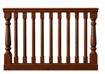 Wooden Railing PNG — High-Resolution Cutout on Transparent Background
