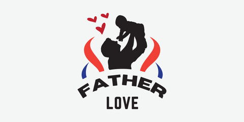 family logo design dad and son for community