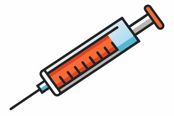 Simple Syringe Injection Line Icon