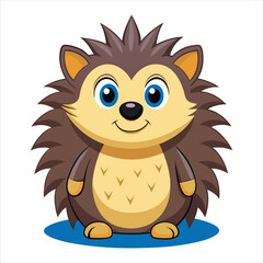 Hedgehog cartoon vector art illustration.