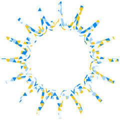 吹き出し ステンドグラス風 三角模様_二重線付_2色 (3)
