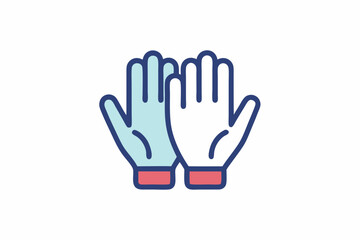 Obraz premium Minimal Medical Gloves Icon