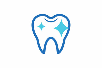 Tooth Icon with Sparkle Symbol