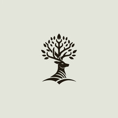Deer tree logo