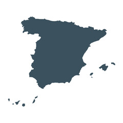 spain map vector with transparent background